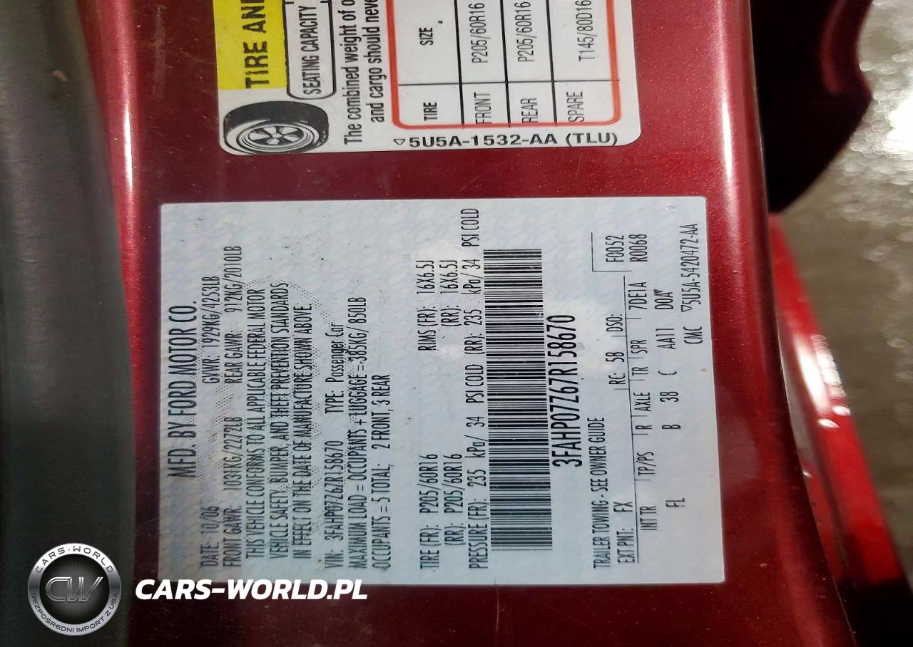 2007 Ford Fusion Se VIN:3FAHP07Z67R158670 - 12