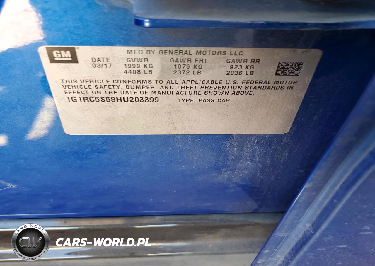 2017 Chevrolet Volt Lt VIN:1G1RC6S58HU203399 - 12