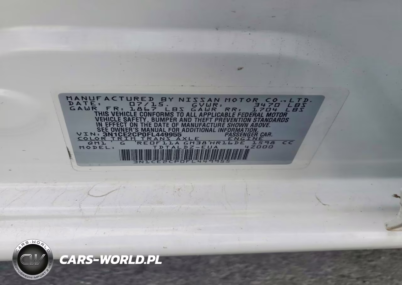 2015 Nissan Versa Note Sv VIN:3N1CE2CP0FL449955 - 13