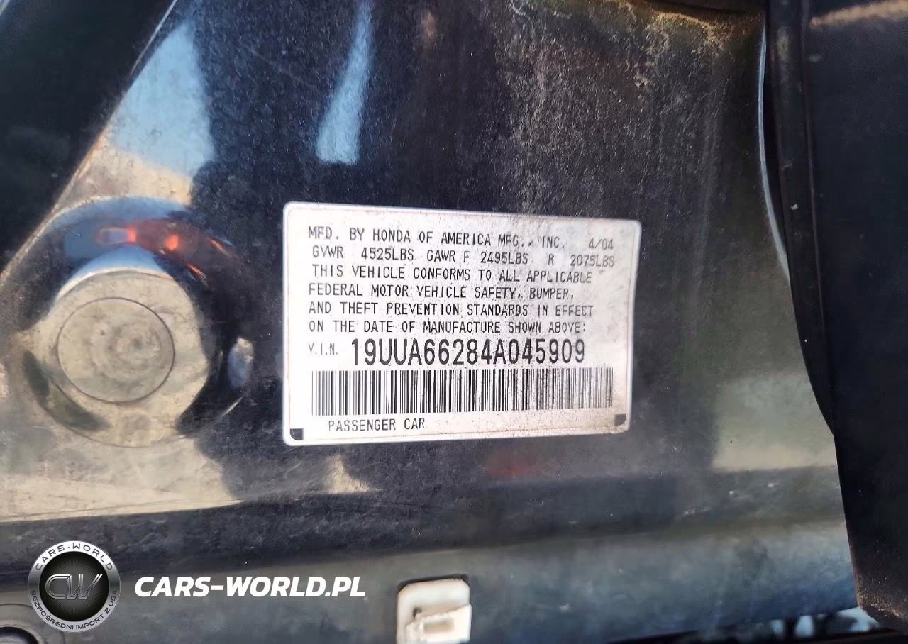 2004 Acura Tl VIN:19UUA66284A045909 - 12
