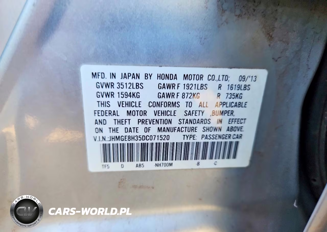 2013 Honda Fit VIN:JHMGE8H35DC071520 - 12