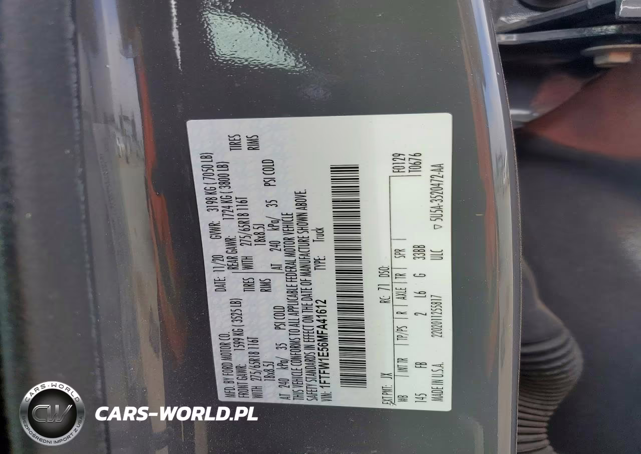 2021 Ford F150 Supercrew VIN:1FTFW1E56MFA41612 - 12