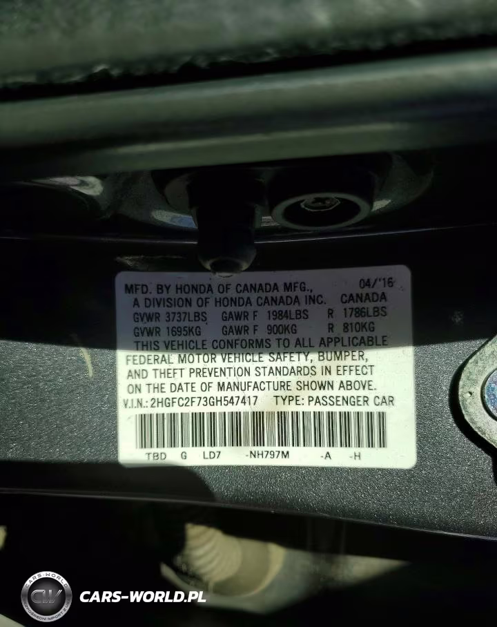 2016 Honda Civic Ex VIN:2HGFC2F73GH547417 - 12