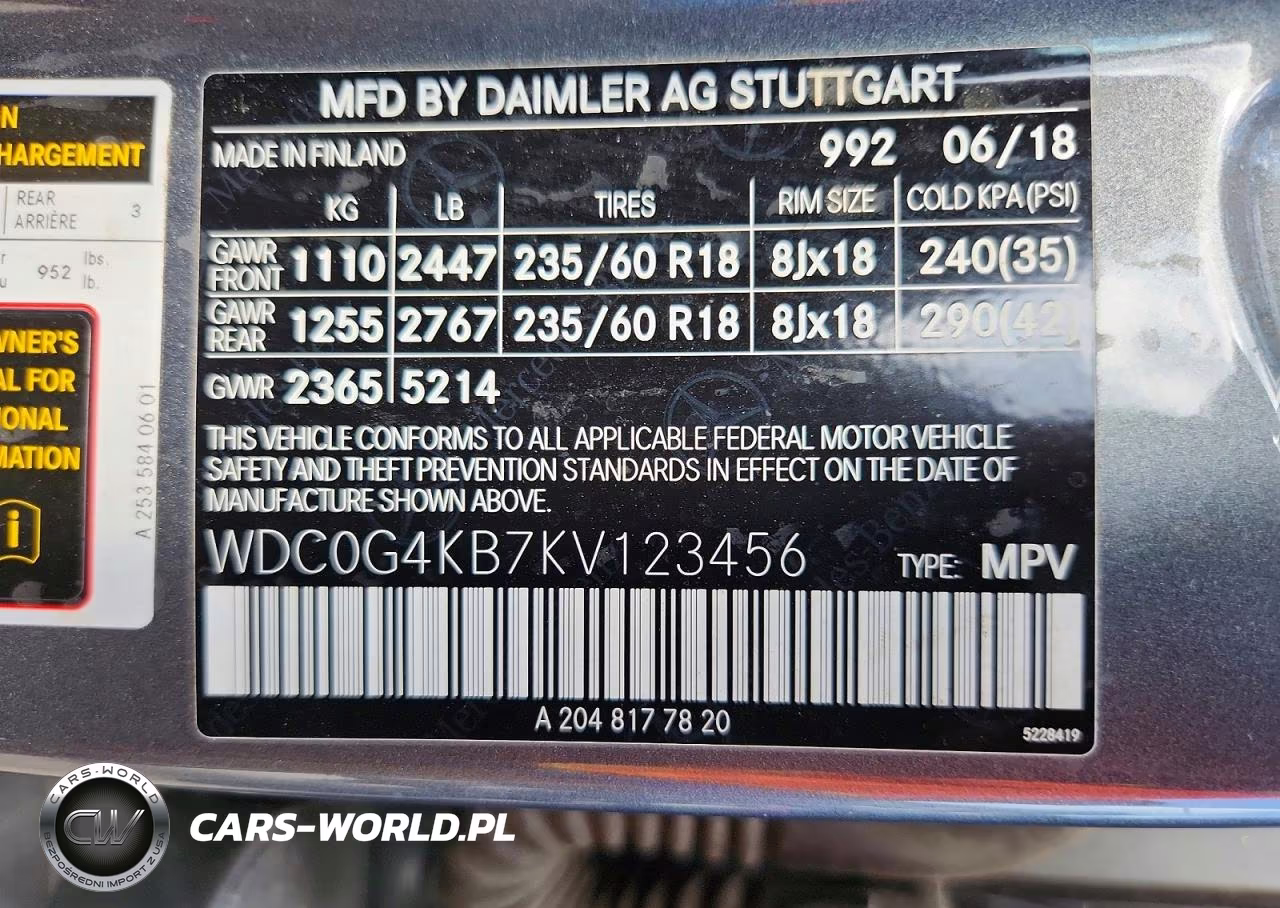 2019 Mercedes-Benz Glc 300 4Matic VIN:WDC0G4KB7KV123456 - 12