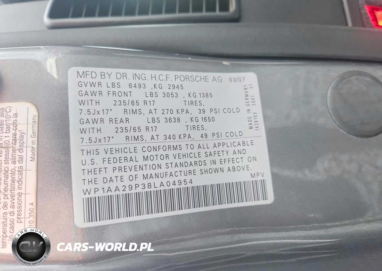 2008 Pors Cayenne VIN:WP1AA29P38LA04954 - 13