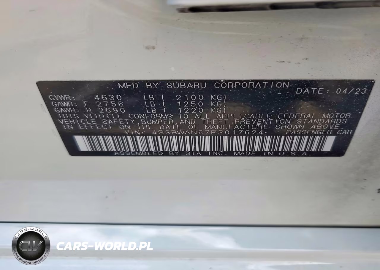 2023 Subaru Legacy Limited VIN:4S3BWAN67P3017624 - 12