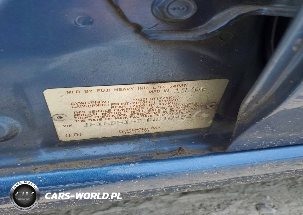 2007 Subaru Impreza 2.5I VIN:JF1GD61637H510482 - 12