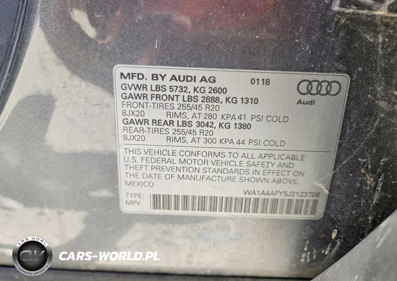 2018 Audi Sq5 Premium Plus VIN:WA1A4AFY5J2123708 - 12