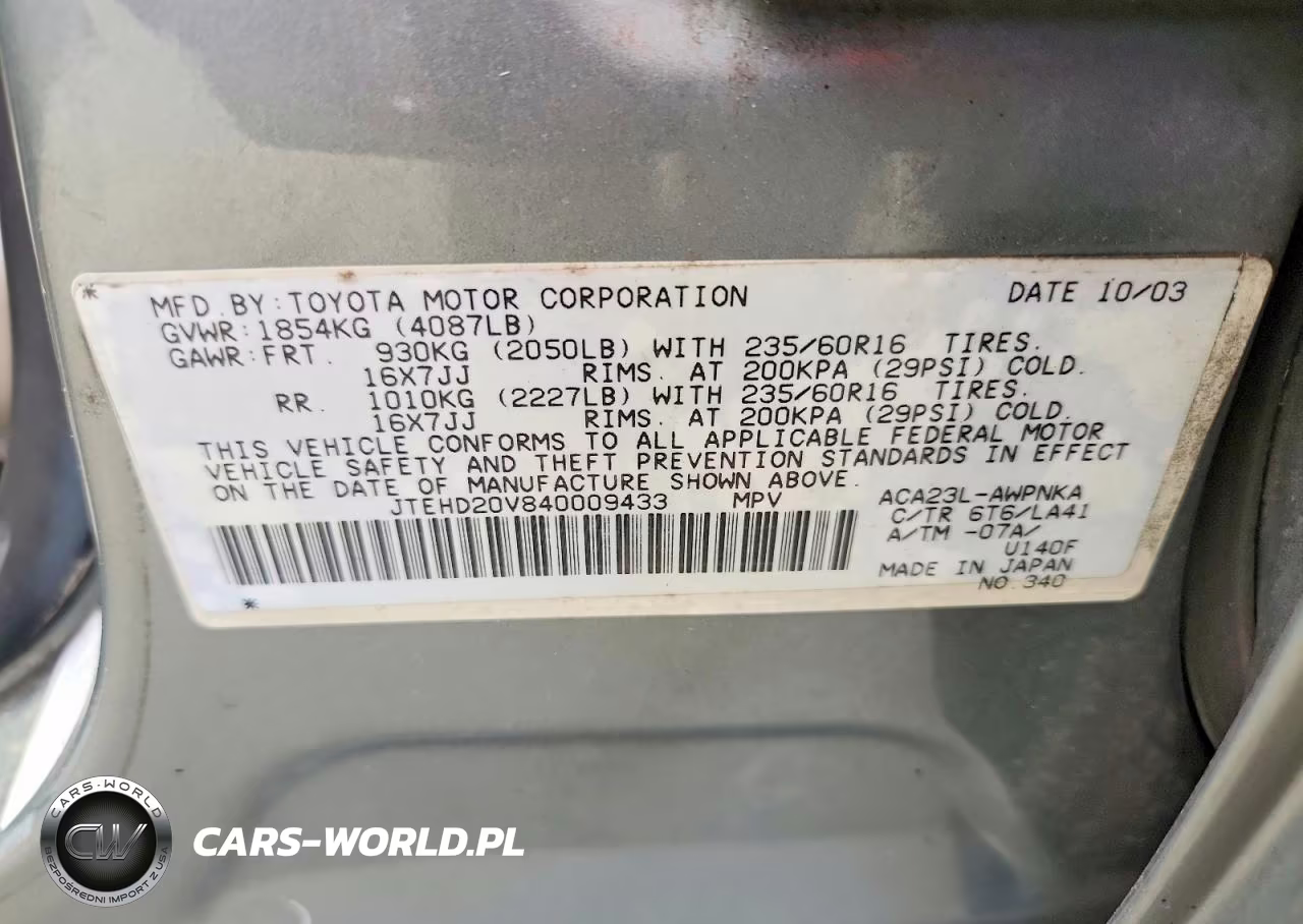 2004 Toyota Rav4 Base VIN:JTEHD20V840009433 - 12