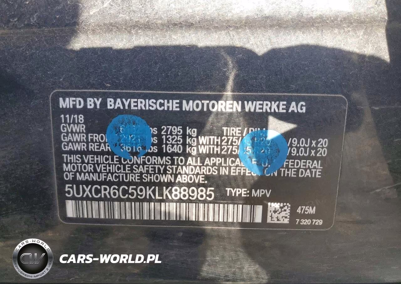 2019 BMW X5 xDrive40I VIN:5UXCR6C59KLK88985 - 13