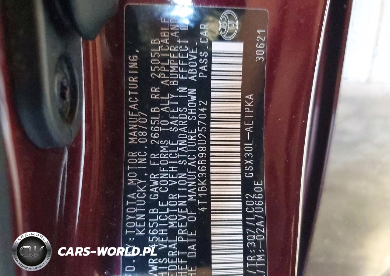 2008 Toyota Avalon Limited VIN:4T1BK36B98U257042 - 12