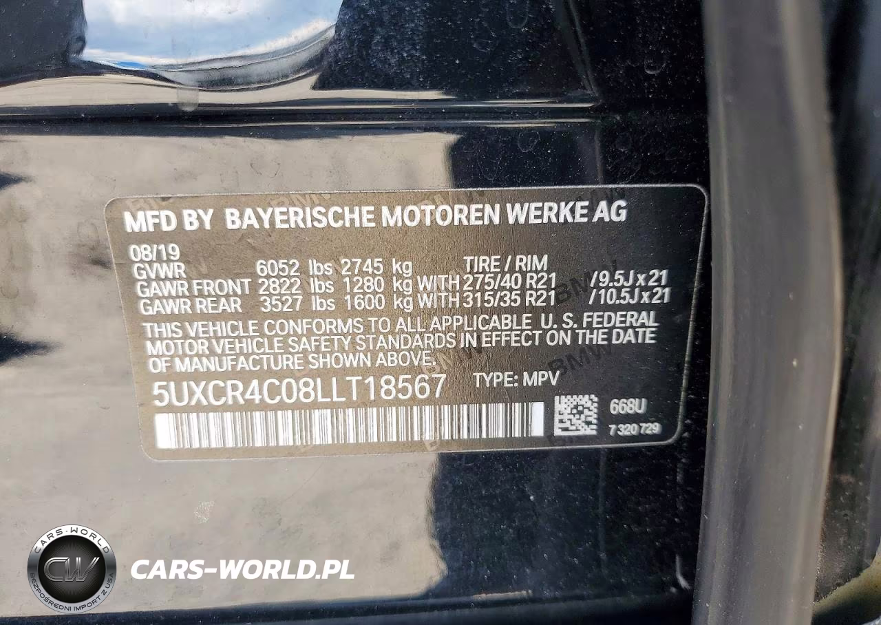 2020 BMW X5 Sdrive 40I VIN:5UXCR4C08LLT18567 - 12