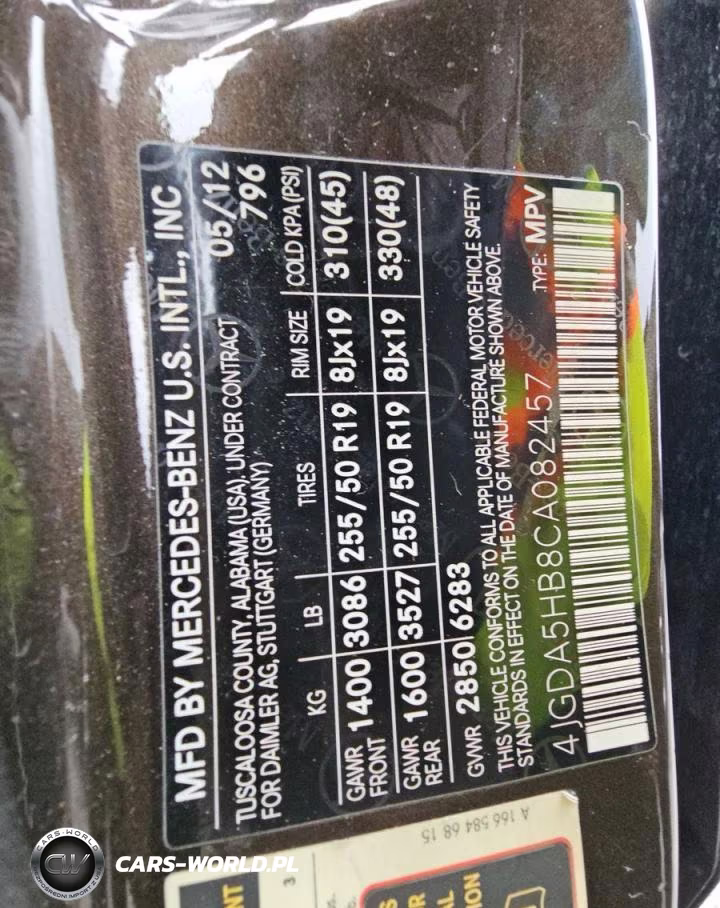 2012 Mercedes-Benz Ml 350 4Matic VIN:4JGDA5HB8CA082457 - 10