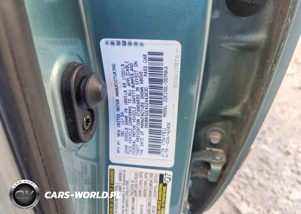 2005 Toyota Corolla Le VIN:1NXBR32E45Z443630 - 12