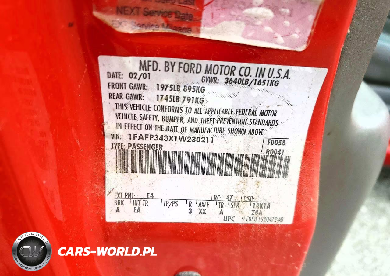 2004 Ford Focus VIN:1FAFP343X1W230211 - 12