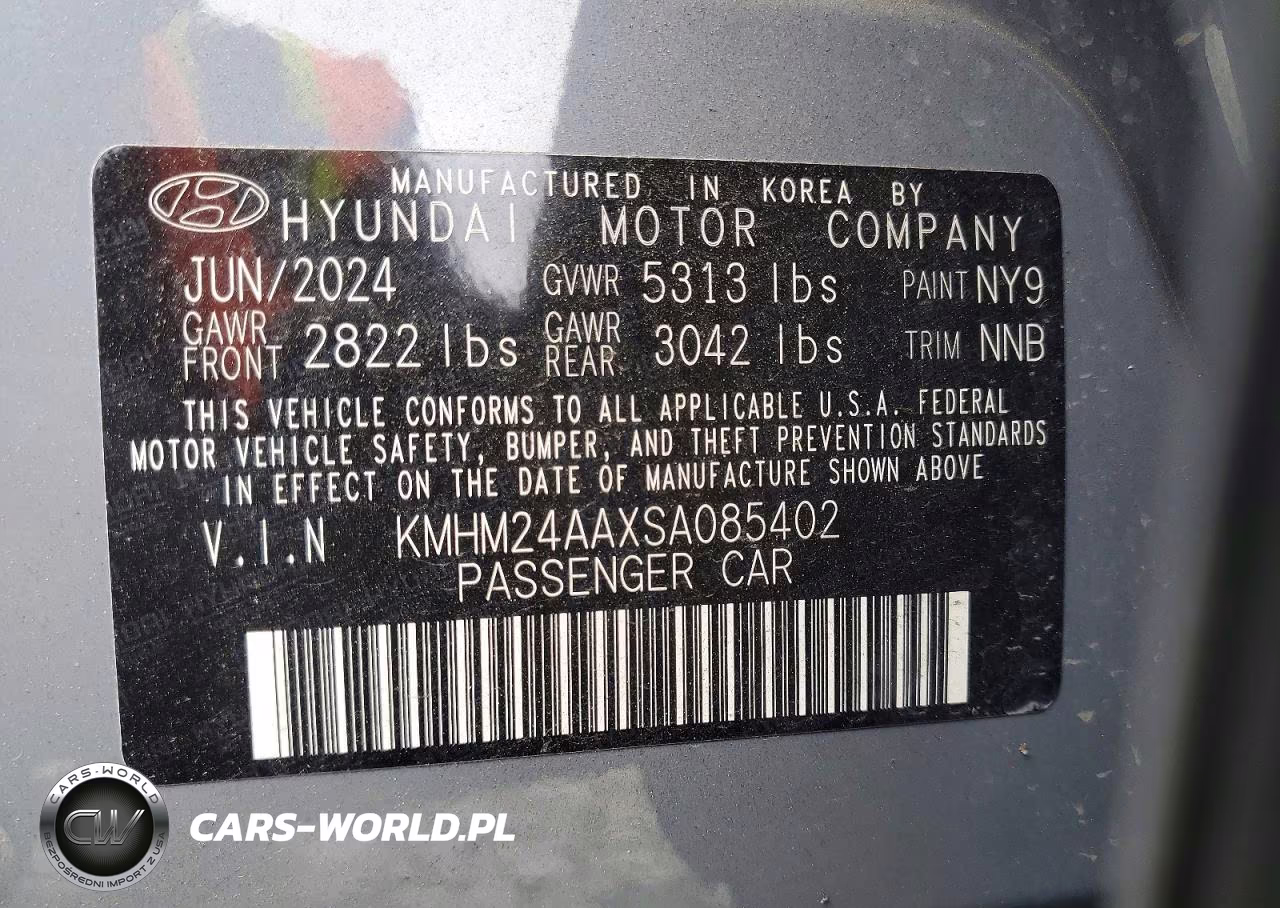 2025 Hyundai Ioniq 6 Se VIN:KMHM24AAXSA085402 - 12