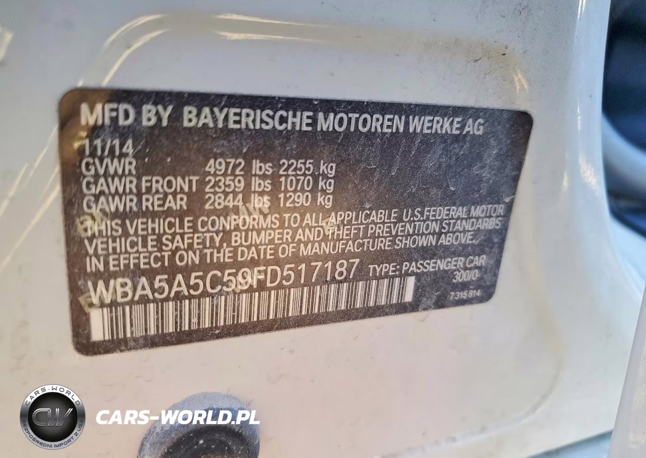 2015 BMW 528 I VIN:WBA5A5C59FD517187 - 14