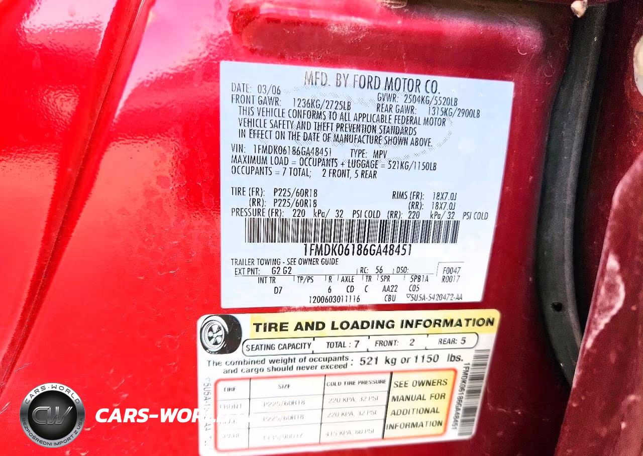2006 Ford Freestyle Limited VIN:1FMDK06186GA48451 - 12