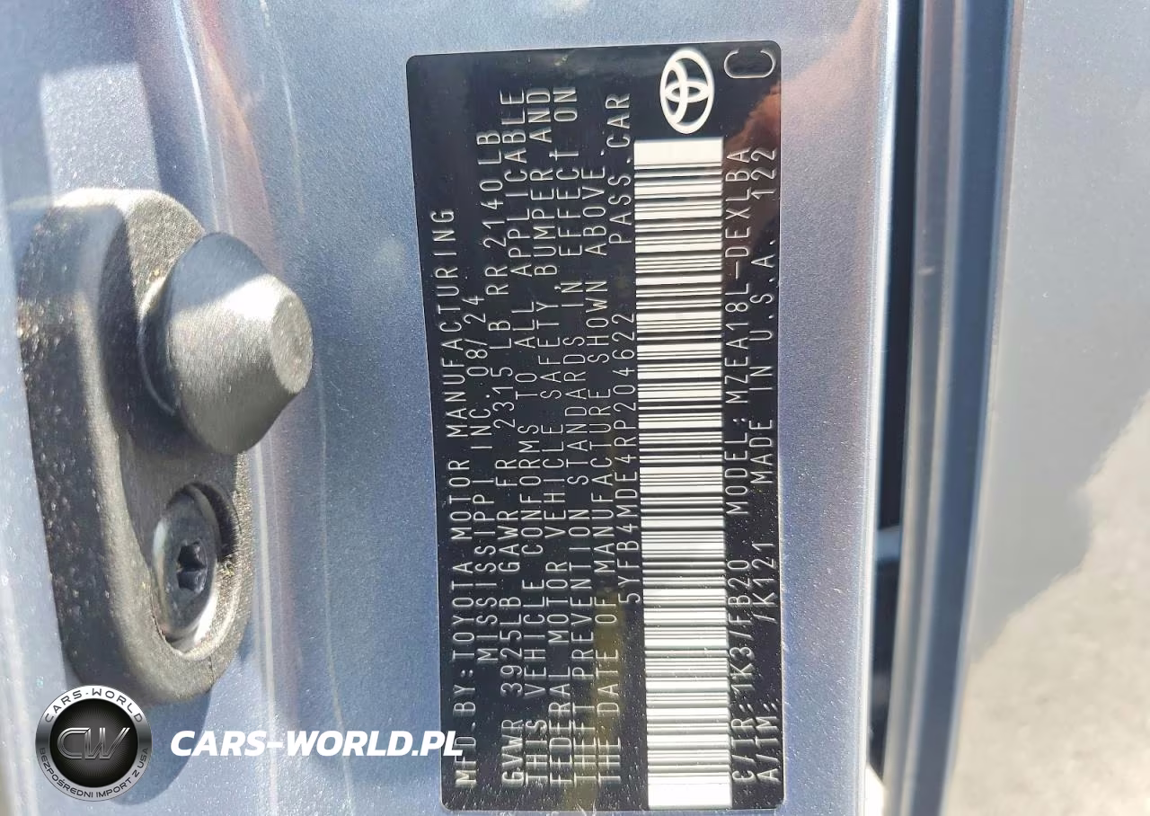 2024 Toyota Corolla Le VIN:5YFB4MDE4RP204622 - 12