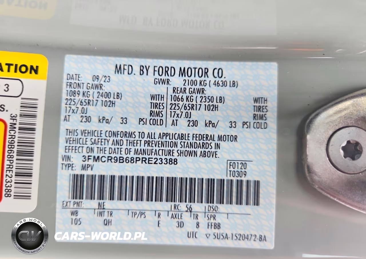 2023 Ford Bronco Sport Big Bend VIN:3FMCR9B68PRE23388 - 13
