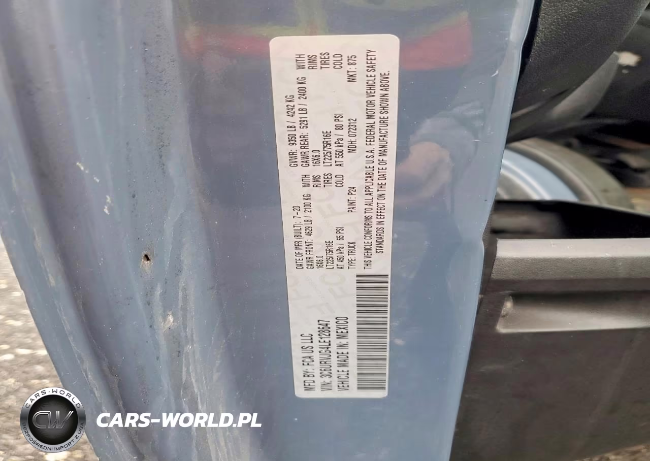 2020 Ram Promaster 3500 Delivery Van VIN:3C6URVJG4LE128647 - 13