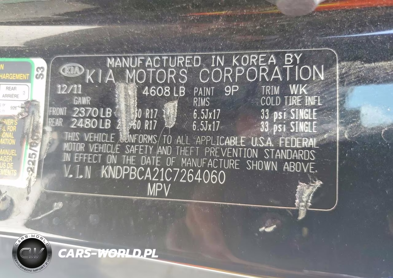 2012 Kia Sportage Lx VIN:KNDPBCA21C7264060 - 13