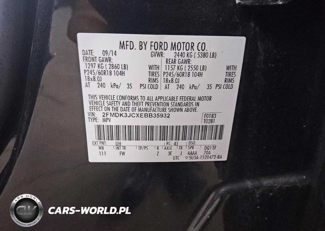 2014 Ford Edge Sel VIN:2FMDK3JCXEBB35932 - 12