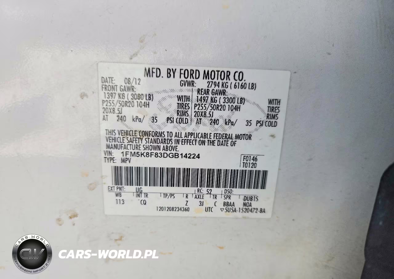 2013 Ford Explorer Limited VIN:1FM5K8F83DGB14224 - 13