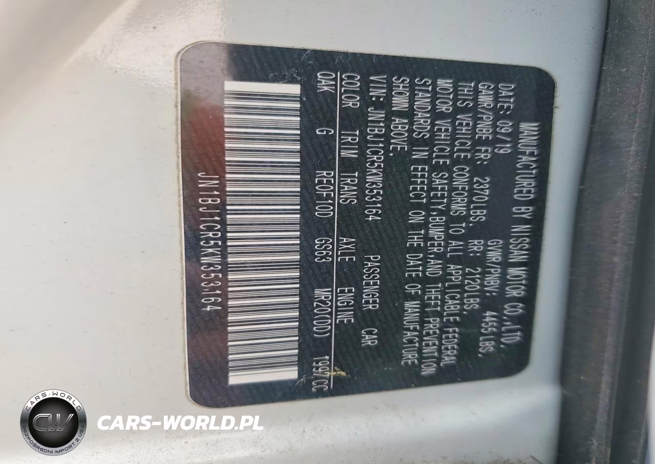 2019 Nissan Rogue Sport S VIN:JN1BJ1CR5KW353164 - 11