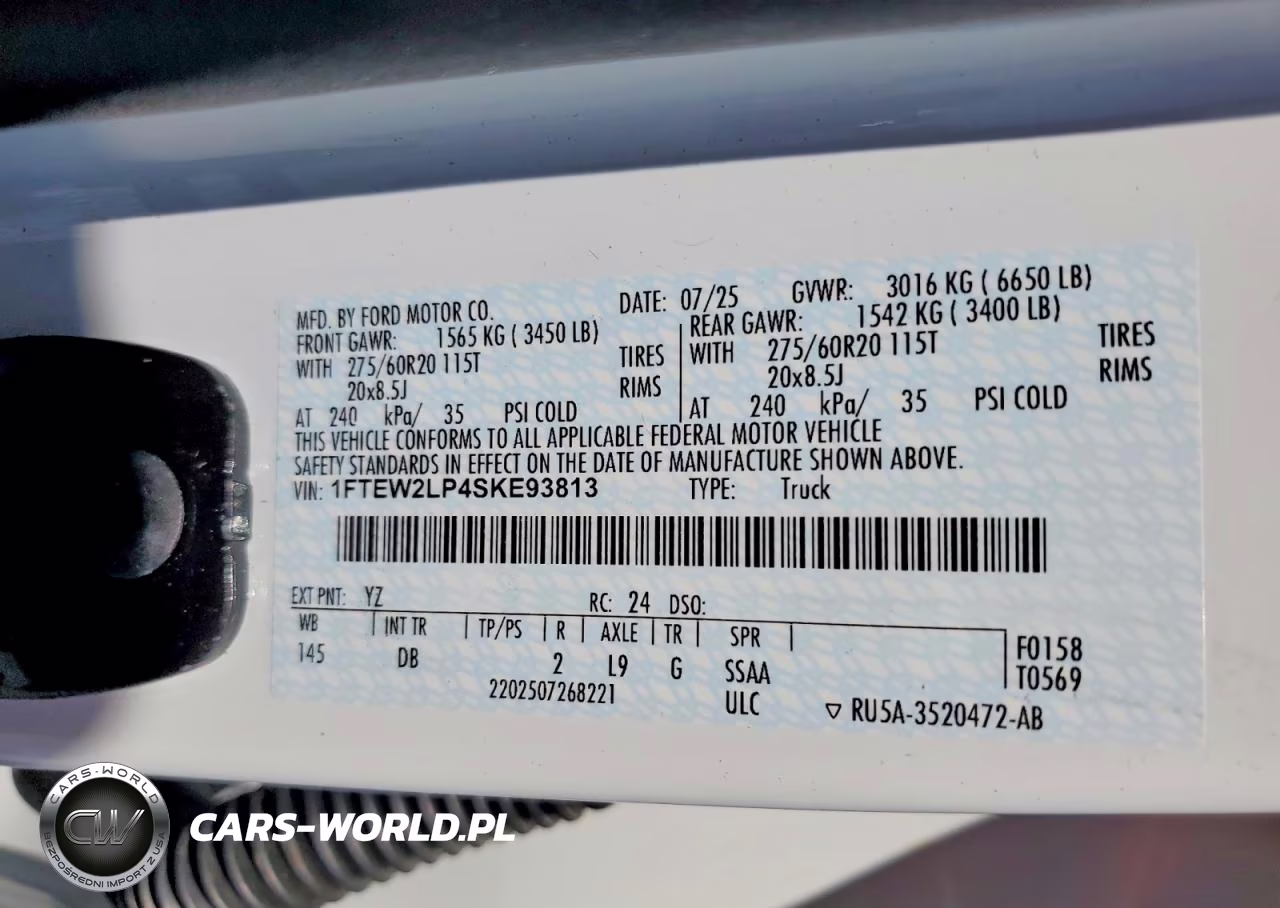 2025 Ford F150 Stx VIN:1FTEW2LP4SKE93813 - 13
