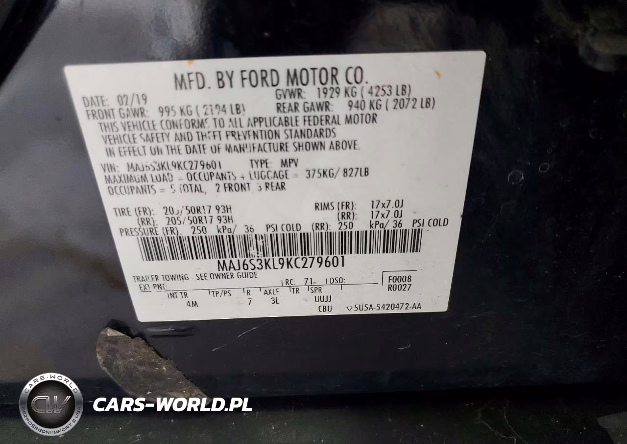 2019 Ford Ecosport Titanium VIN:MAJ6S3KL9KC279601 - 13