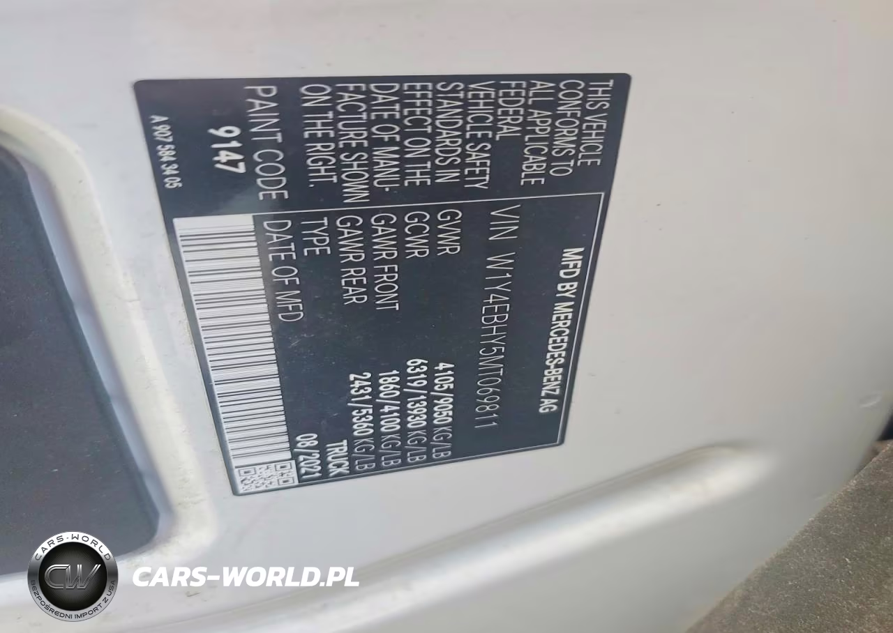 2021 Mercedes-Benz Sprinter 2500 VIN:W1Y4EBHY5MT069811 - 13