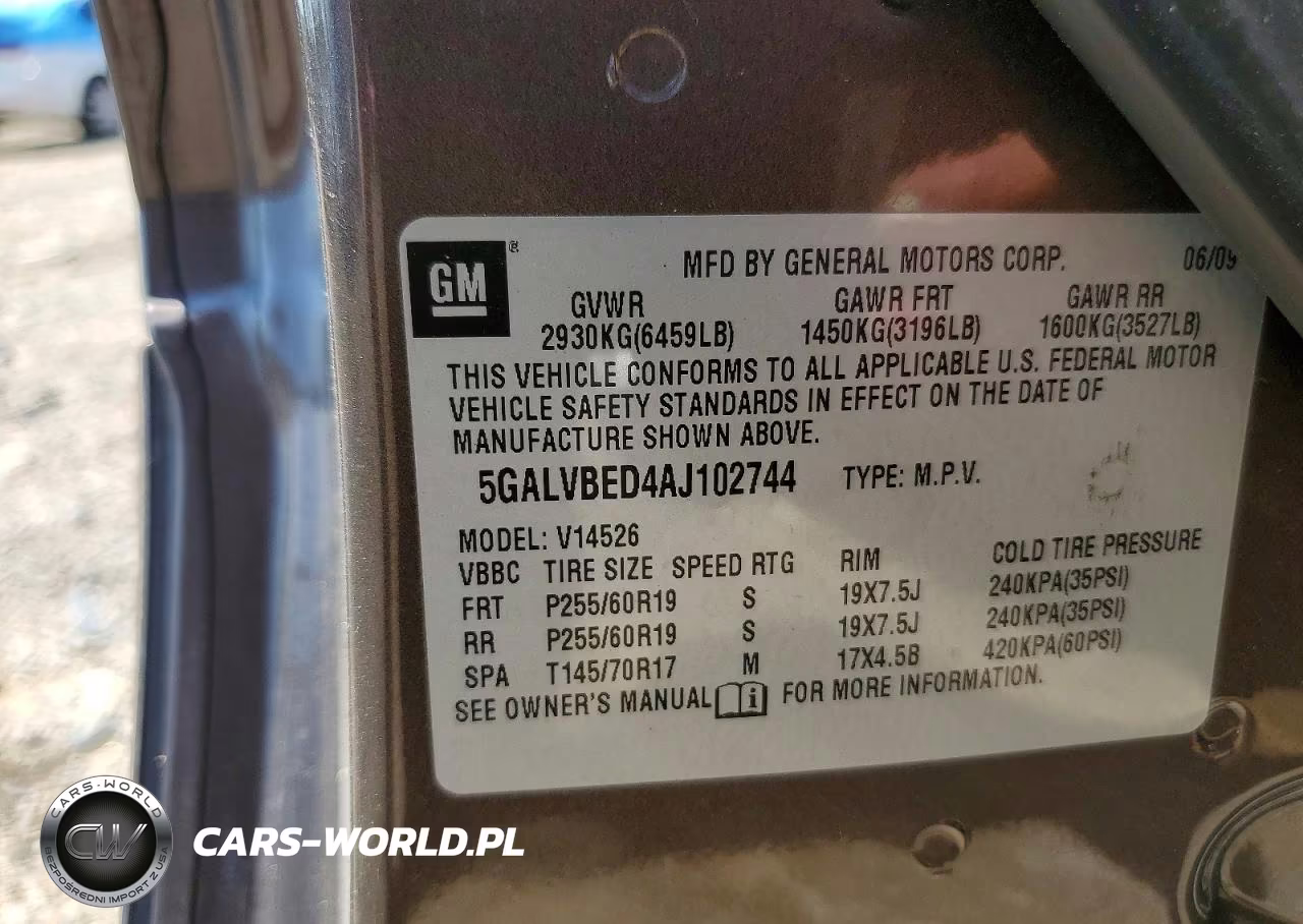 2010 Buick Enclave Cxl VIN:5GALVBED4AJ102744 - 13