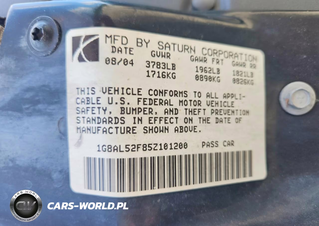 2005 Saturn Ion Level 3 VIN:1G8AL52F85Z101200 - 12
