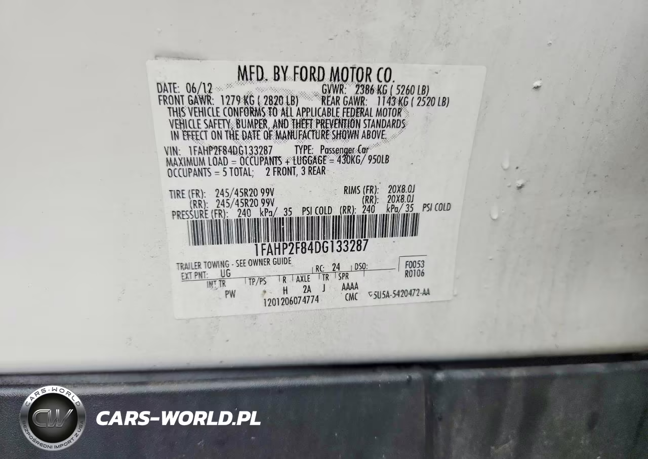 2013 Ford Taurus Limited VIN:1FAHP2F84DG133287 - 12