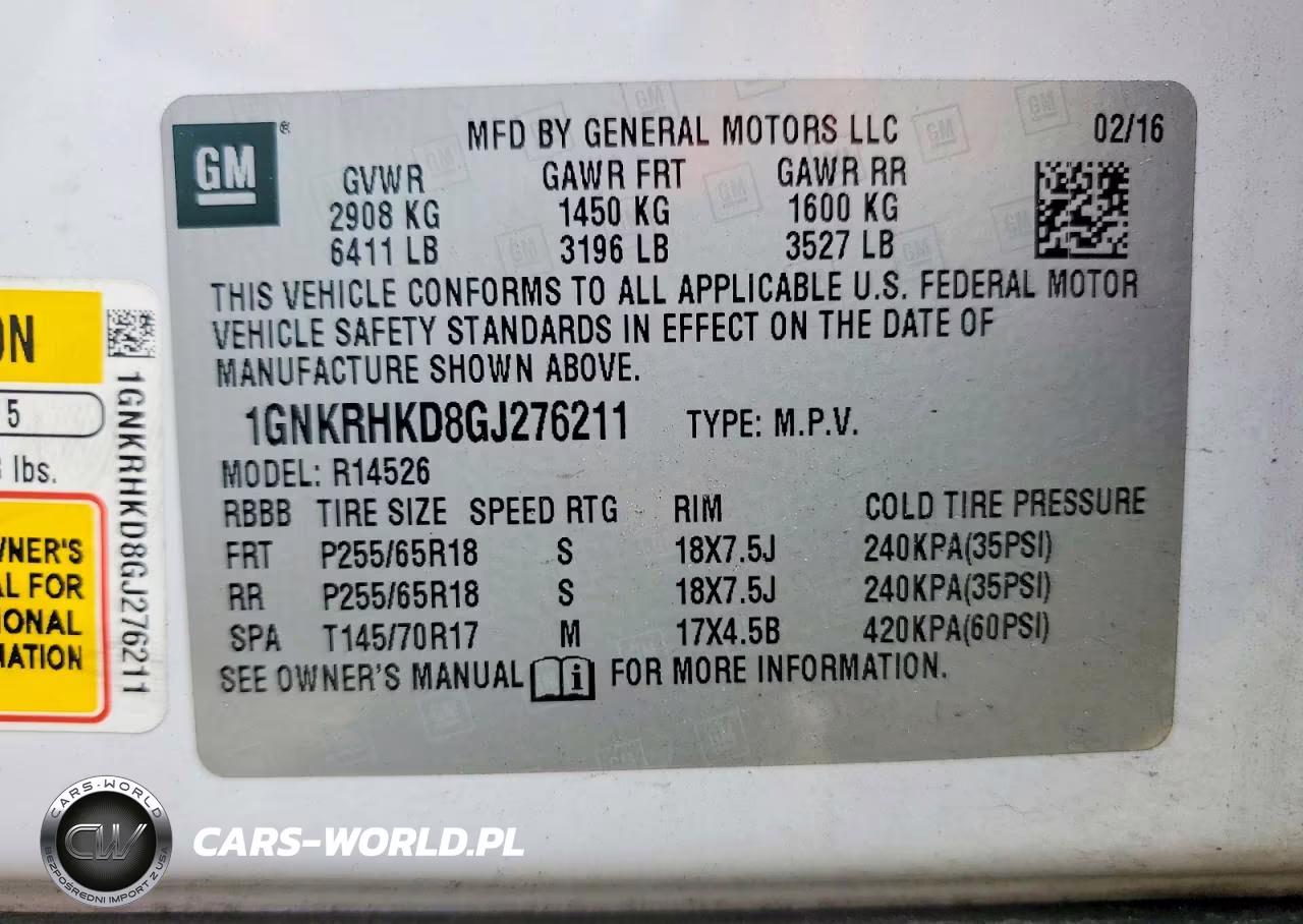 2016 Chevrolet Traverse Lt VIN:1GNKRHKD8GJ276211 - 14