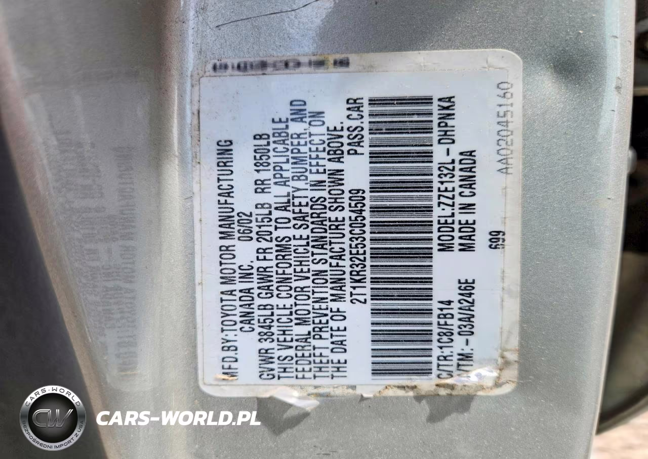 2003 Toyota Matrix VIN:2T1KR32E53C054509 - 12