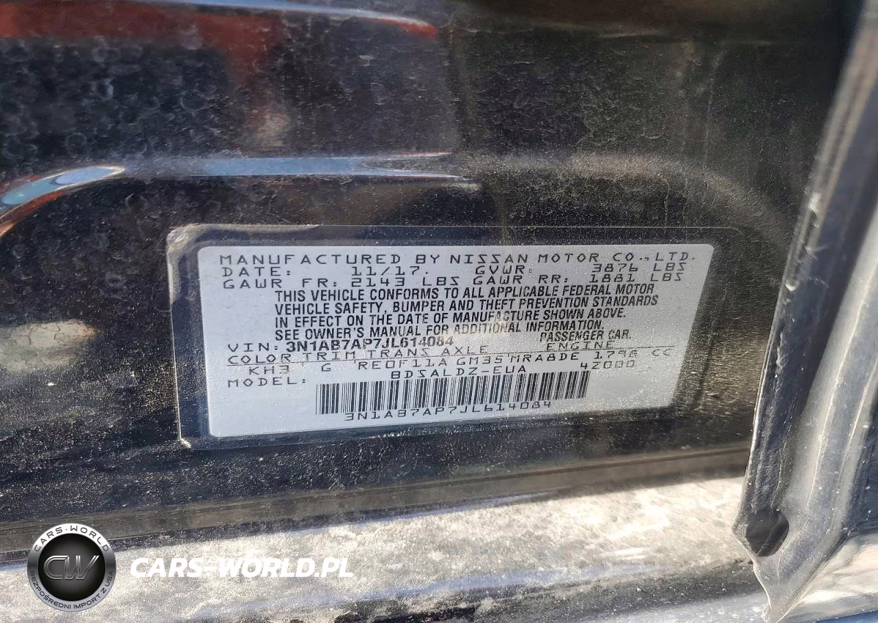 2018 Nissan Sentra Sv VIN:3N1AB7AP7JL614084 - 13
