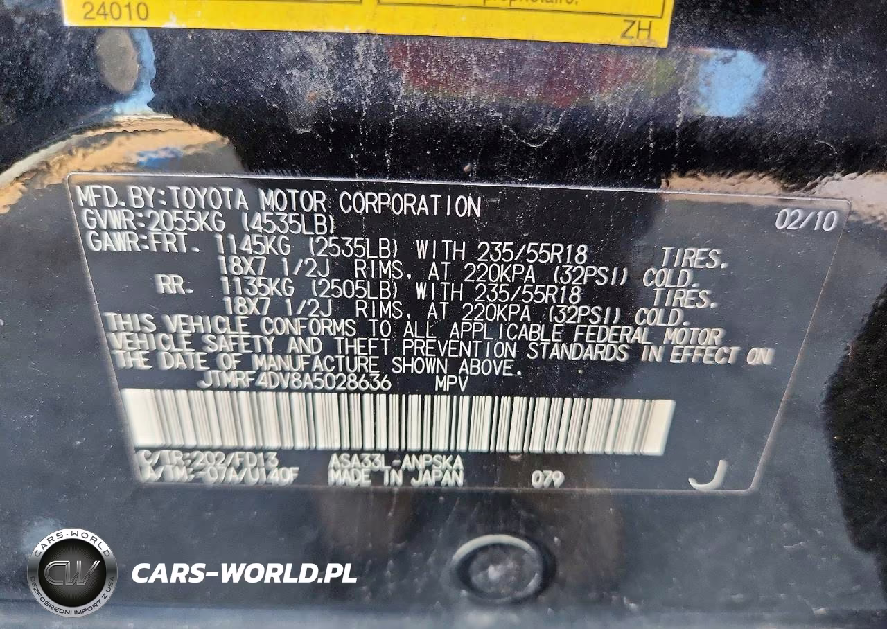 2010 Toyota Rav4 Sport VIN:JTMRF4DV8A5028636 - 12