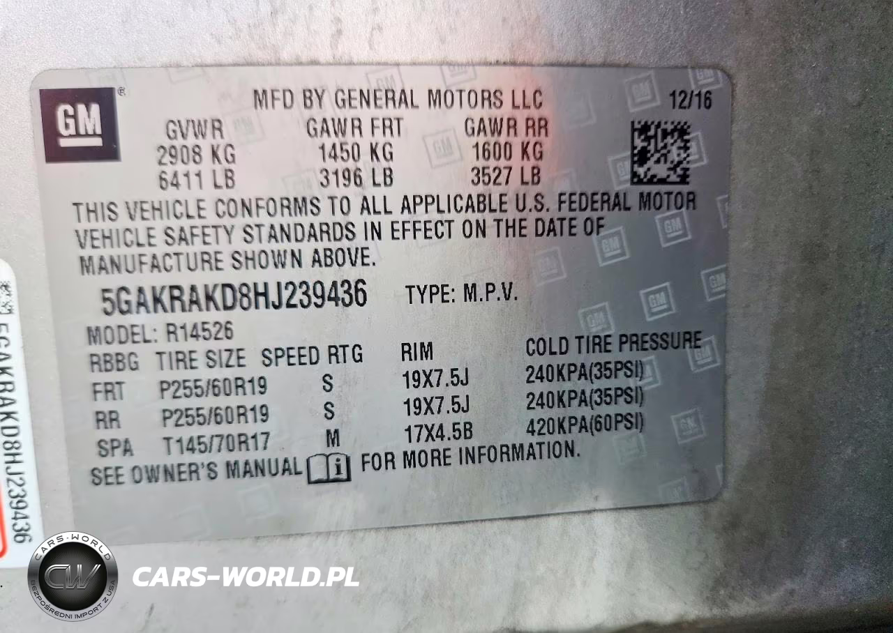 2017 Buick Enclave VIN:5GAKRAKD8HJ239436 - 14