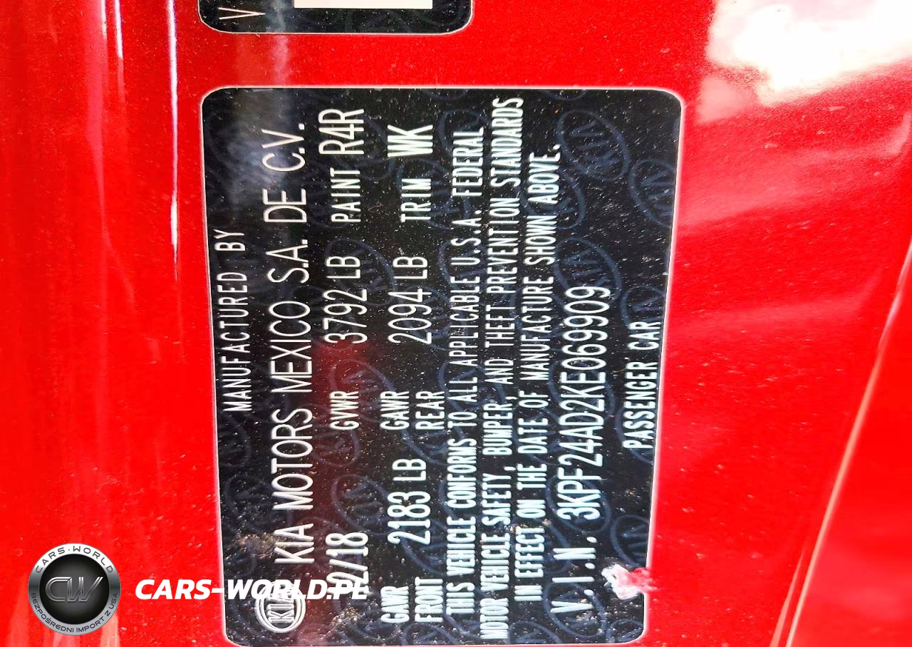 2019 Kia Forte Lxs VIN:3KPF24AD2KE069909 - 12