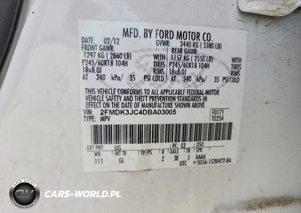 2013 Ford Edge Sel VIN:2FMDK3JC4DBA03005 - 12