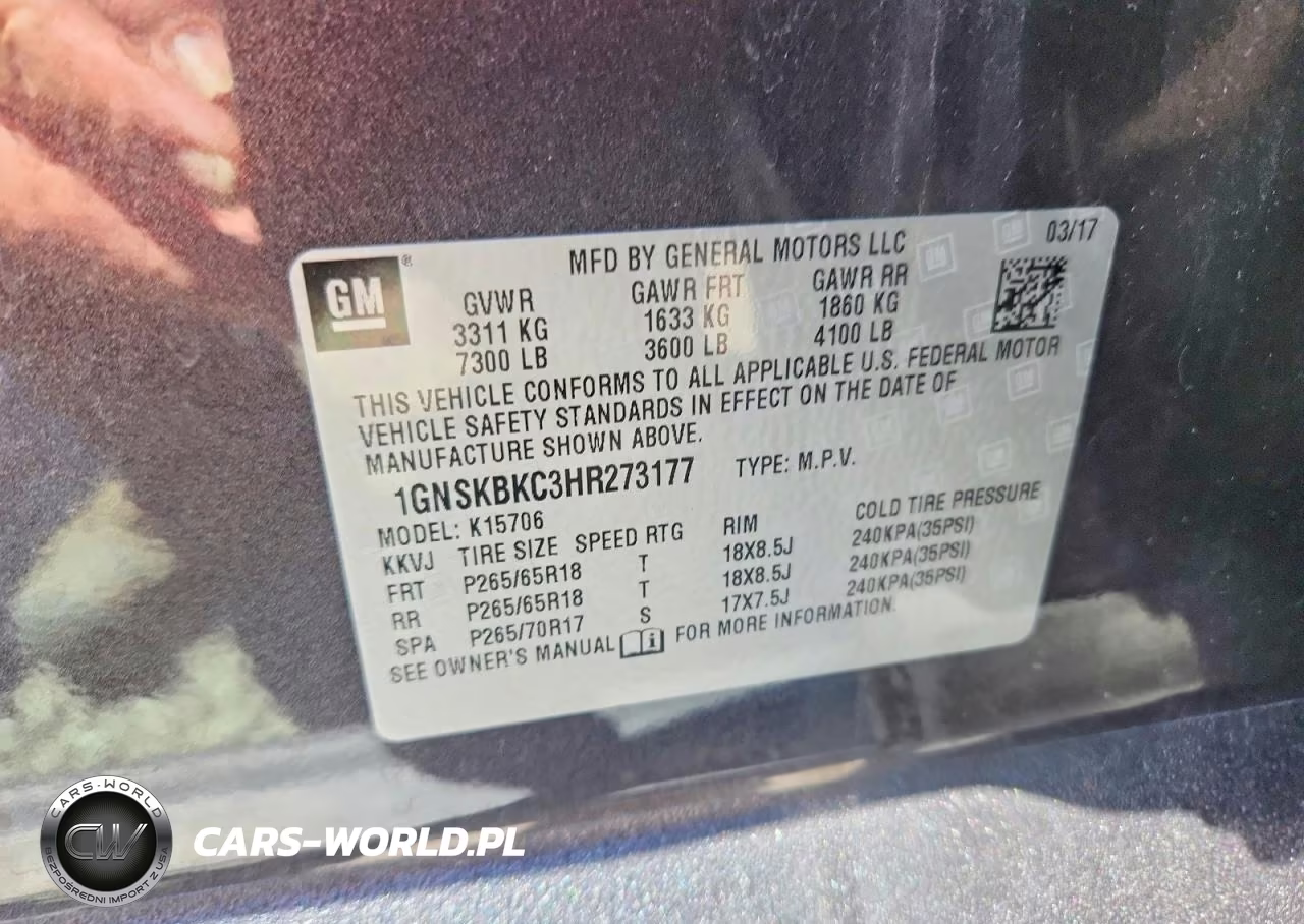 2017 Chevrolet Tahoe K1500 Lt VIN:1GNSKBKC3HR273177 - 13