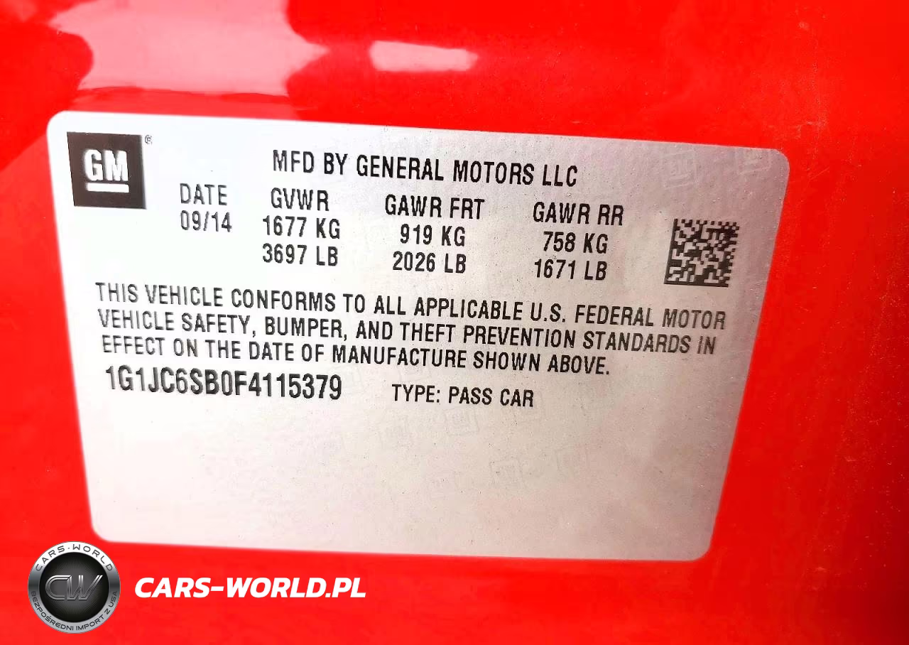 2015 Chevrolet Sonic Lt VIN:1G1JC6SB0F4115379 - 12