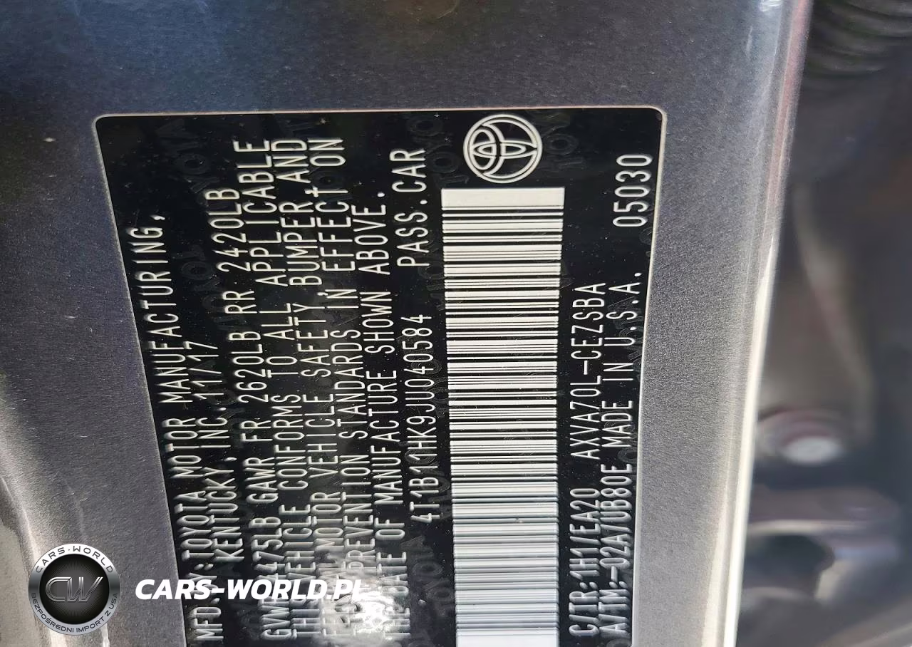 2018 Toyota Camry Se VIN:4T1B11HK9JU040584 - 12