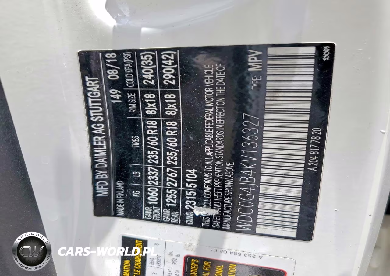 2019 Mercedes-Benz Glc 300 VIN:WDC0G4JB4KV136327 - 13