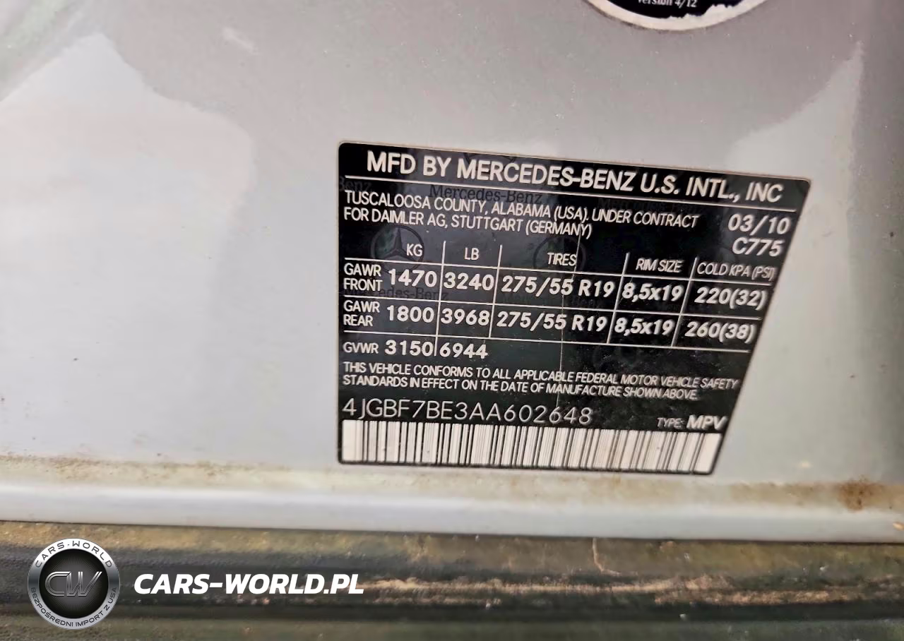 2010 Mercedes-Benz Gl 450 4Matic VIN:4JGBF7BE3AA602648 - 14