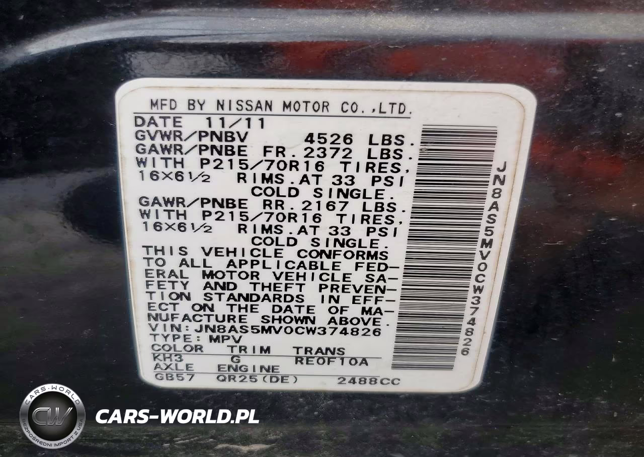 2012 Nissan Rogue S VIN:JN8AS5MV0CW374826 - 14