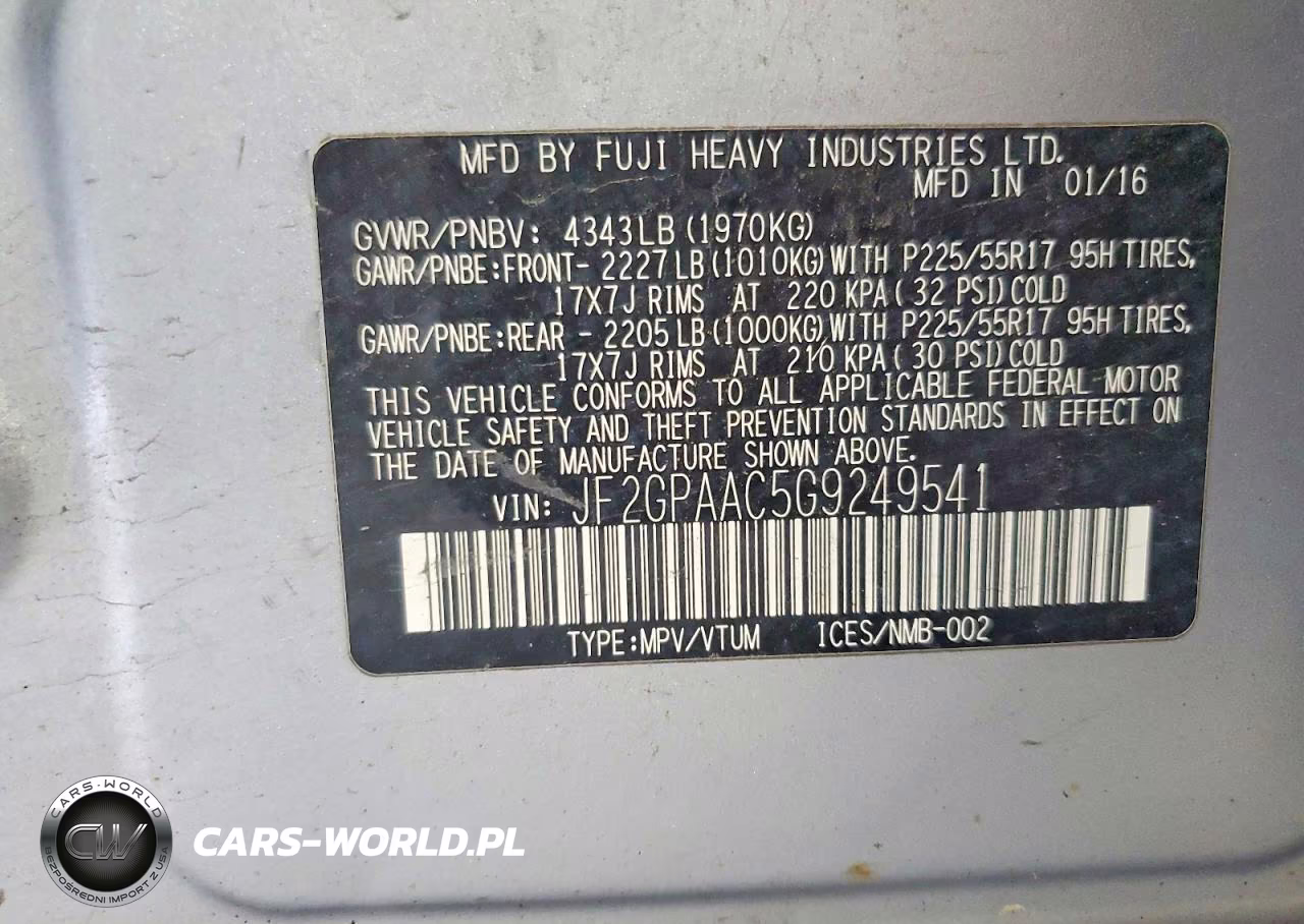 2016 Subaru Crosstrek VIN:JF2GPAAC5G9249541 - 12