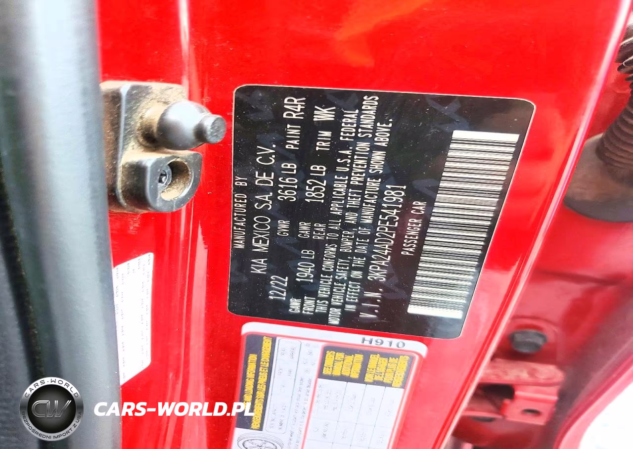 2023 Kia Rio S VIN:3KPA24AD2PE541981 - 13